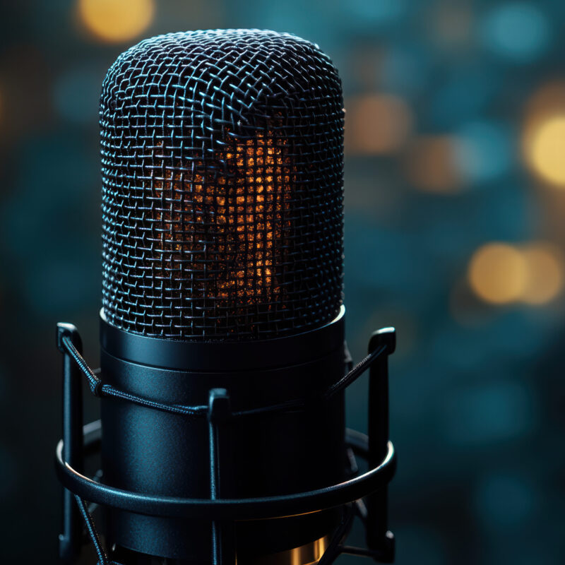 Black studio microphone on a dark background with copy space, a banner for microphones and sound equipment in a recording and music production studio, 3D rendering. --ar 16:9 --style raw --stylize 1000 --v 6.1 Job ID: 2e7b9393-361f-45ee-8986-30a0aaa336bf